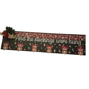 Christmas Stocking Holder with Reindeer Design